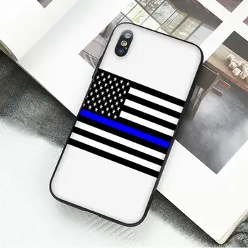  Babaite POLICIJAS THIN BLUE LINE AMERIKĀŅU KAROGU Tālrunis Lietā Par iPhone 8 7 6 6S Plus 5 5S SE 2020 11 11pro max XR-X XS MAKS.