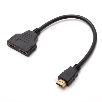  1080P HDMI-saderīgam Sadalītāja 1x2 Ostas Vīrietis Sieviete Centrmezglu, Komutatoru Adapteri Video Slēdzis, Kabelis, DVD, HDTV Xbox PS3 PS4 Projektoru