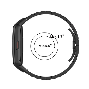  16 mm Nerūsējošā Tērauda Watchband Nomaiņa Siksnu Huawei band6 Luksusa Metāla Jostas Godu band 6 Smart Skatīties Piederumi