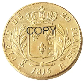  1815R Francija 20 Franku Zelta Pārklājumu Kopēt Monētas