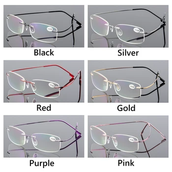  1PC Unisex Elastīgu Presbyopic īpaši vieglas Brilles bez apmales Atmiņas Titāna Magnētisko Lasīšanas Brilles Redzes Aprūpes +1.0~+3.5