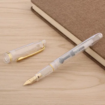  1Pc Modes Populāras Klasiskās Rotācijas Vērpjot Studentu Birojs Rakstiski Zelta Klipu Plastmasas EF Nib Tintes Pildspalvu