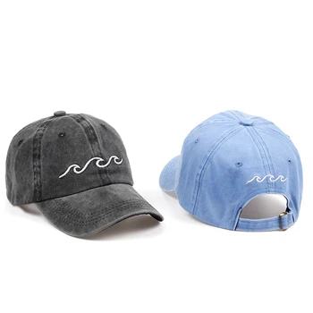  2018 jauns dizains tētis cepures sievietēm, vīriešiem jūras viļņu beisbola cepure augstas kvalitātes unisex modes tētis cepures jaunu sporta cepures