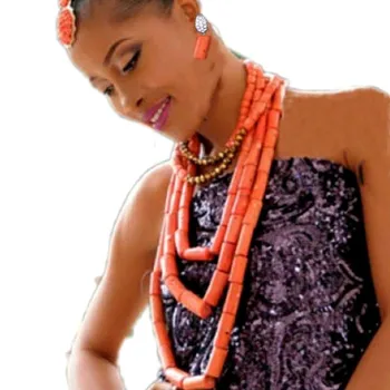  4ujewelry Edo Kāzu Rotaslietas Komplekti & More 5 Standartu Āfrikas Koraļļu krelles, Rotu Komplekti Sievietēm Auskari Rokassprādze un Kaklarota