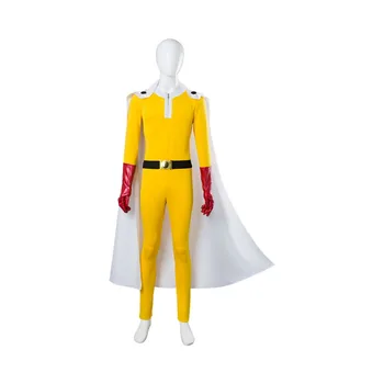  Anime Perforators Cilvēks Cosplay Saitama Kostīmu Jumpsuits Apģērbs Pilna Komplekti, Custom Made Halloween Karnevāla Tērps