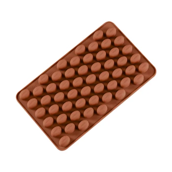  Aomily 55 Caurumi Klasiskās Kafijas Pupiņas Formas 3D Silicon Šokolādes Želejas Konfektes Kūka Pelējuma DIY Konditorejas izstrādājumi Bārs Mini Ledus Bloka Veidnes Rīks