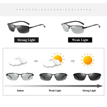  Aoron Pochromic Polarizētās Saulesbrilles Vīriešiem Krāsas Briļļu Anti Glare Brilles Uv400 Braukšanas Aizsargbrilles Oculos