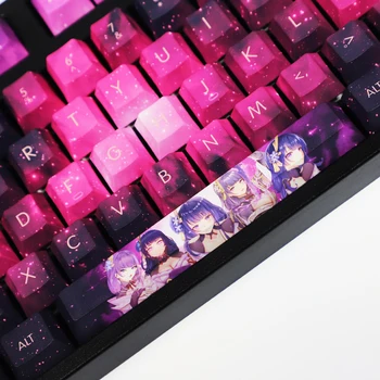  Beelzebul Genshin Ietekmes tēma keycap spēles raksturs violeta mehāniskā tastatūra klp ķiršu augstums pbt materiāls 108 atslēgas