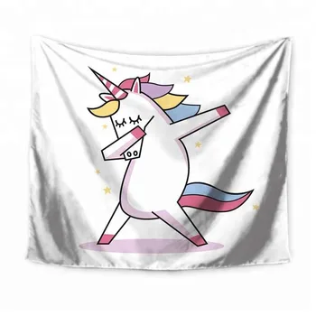  Cute karikatūra unicorn gobelēns sienas segu fona auduma, bērnu mājās guļamistaba dekorēšana