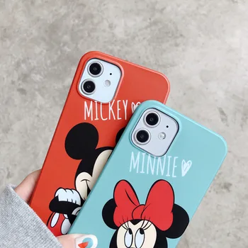  Disney Mickey Telefonu Gadījumos Apple IPhone 7 8 SE2 7Plus 8Plus X XS Max 11 Pro 12 Pro Mini TPU Tālrunis Atpakaļ Sedz Karikatūra Čaulas