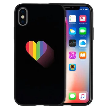  Geju Lesbiešu LGBT Varavīksnes Lepnums MĀKSLAS Black TPU Mīksta Silikona Tālrunis Lietā Par IPhone 11 12 Pro X XR XS MAX 5 6 7 8 Plus SE 