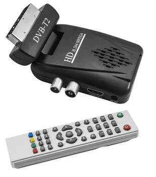  HD Scart DVB T2 Ciparu TV Uztvērēju TV Dekoders Atbalsta HDMI/Scart Izeja 1080P USB Ports T2 Uztvērējs