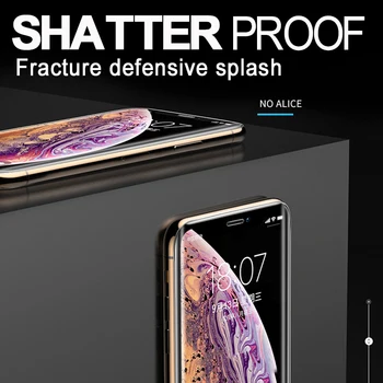  IPhone 11 12 Pro Max Stikla Filmu Pilnībā Segtu UV Nano Liquid Rūdīta Stikla Ekrāna Aizsargs Apple iPhone X XR XS 6s 6 7 8 plus
