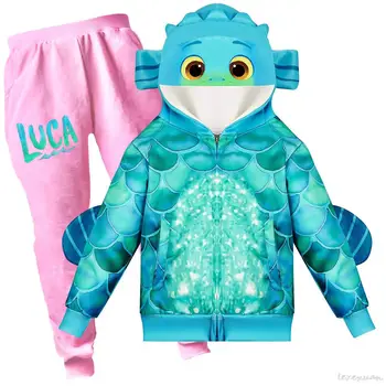  Ir 2021. Jaunas Smieklīgi Luca Cosplay Halloween Kostīms Komplekts Bērnu drēbītes, Topi+bikses Komplektus Karikatūra Baby Meiteņu Tērpiem Zēnu Sporta Tērps