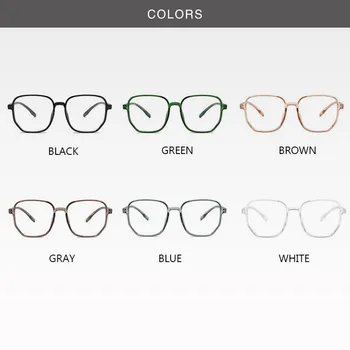  Jauno Modes Classic Popularitāti Lasīšanas Brilles Sievietēm Anti-Blu-ray Lielgabarīta Neregulāra Taisnstūra Rāmi Mākslas Brilles no 0 Līdz - 6.0