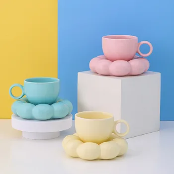  Jauno Ziemeļu Krāsains Keramikas Piena Tējas Krūze Biroja Tases Radošus Drinkware Saldējums Saulespuķu Kafijas Tasi Komplekti Dzimšanas Dienas Dāvanas