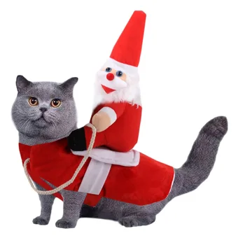  Jaunums Funny Pet Ziemassvētku Izjādes Kleita Siltas Drēbes, Apģērbi Puse Mērci Cosplay Apģērbu Maziem Lielu Suņu Apģērbs