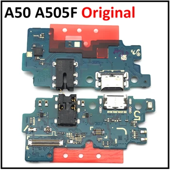  Jaunā Samsung A50 A505 A505F SM-A505 Mikro USB Lādētāju, Dock Savienotājs Uzlādes Ports Mikrofons Flex Cable Rezerves Daļas