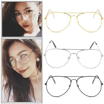  Klasiskās Brilles, Vīriešu, Sieviešu, Skaidrs, Lēcas, Brilles, Skaidrs, Metāla Briļļu Ietvaru Optika Tuvredzība Brilles