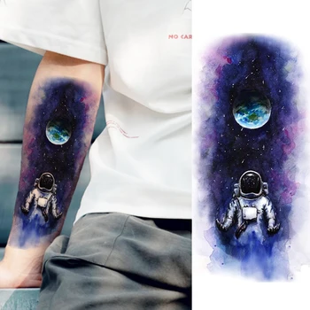  Meža Melns Vilks Tetovējumu Uzlīmes Vīriešiem Sievietes Reāli Viltus Body Art Pagaidu Tetovējumiem Ūdensizturīgs Dreamcatcher Tatoos Decal