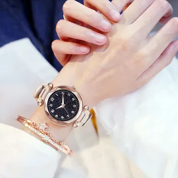  Modes Sieviešu Pulksteņi Vislabāk Pārdot Zvaigžņu Debesis Skalu Pulkstenis Luksusa Sieviešu Aproce Dāmas skatīties, Kvarca rokas pulksteņi Relogios Feminino
