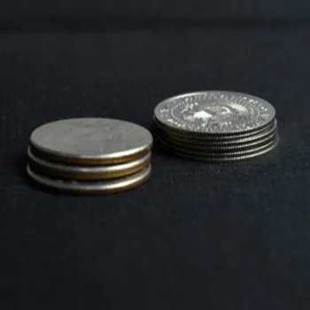  Palming Monētas(Puse Dolārs Versija)- Metālu,super plānie,10pcs,burvju triks,veidojums,piederumi,mentalism. klasiskās rotaļlietas