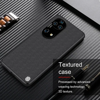  Par Huawei P50 Pro Gadījumā NILLKIN Teksturētu Neilona Šķiedras Biznesa Izturīgs PC+TPU Telefona Apvalku Huawei P50 neslīdoša Aizmugurējo Vāciņu