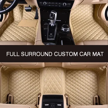  Pilna surround custom ādas automašīnas grīdas paklājs, par PORSCHE Cayenne 957 Cayenne(ⅱ) Cayenne 958 Mancan auto interjers, auto piederumi