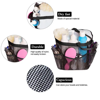  Portatīvo acs pludmales soma peldvietu peldēšana vannā soma 8-kabatas acs uzglabāšanas soma pārredzama ceļa tualetes soma