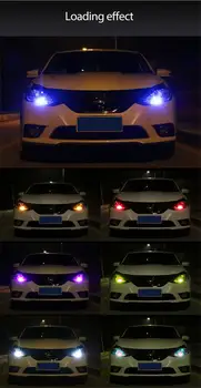  RGB T10 5050-6SM Auto Kāju Apkārtējās vides Gaismas Lampa Ar USB Bezvadu Tālvadības Krāsu LED Spuldzes Parkošanās Vieglo Automašīnu Dekorēšana Lampas