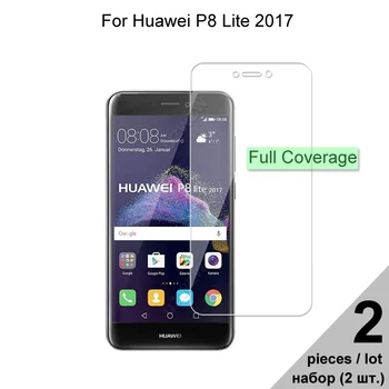  Rūdīta Stikla Huawei P8 Lite 2017 HD sprādziendrošas Pilnībā Segtu Ekrāna Aizsargs Aizsardzības Stiklu Huawei P8 Lite 2017