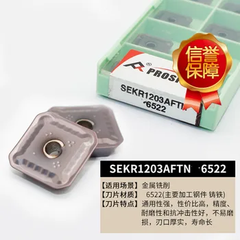  SEKN CNC Virpošanas Instrumentu, SEKR1203AFTN 6205 6522 Metālkeramikas Karbīda Ieliktņiem Sejas frēze