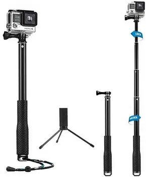  Selfie Stick Tālruņa Statīvu elastīgu Teleskopisko Statīvs Monopod ar Īkšķa Skrūves un Regulējama Rokas Siksna, lai GoPro 5/4/3+/3/2/1