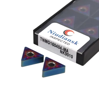  TNMG160408 TNMG160404-MA NK9010 Nano Zilā krāsā, Pagrieziena Ievieto CNC Virpu Griešanas Instruments Ārējās Karbīda Asmens Zilu Liesmu Sērijas Kuteri