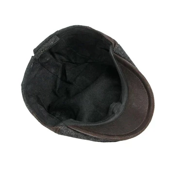  TOHUIYAN Ziemā Silts Vīriešu Cepure Vintage Boina Hombre Berete Klp Britu Gadījuma Newsboy Cepures, Rudens Regulējams Dzīvoklis Vāciņi Vīrietis