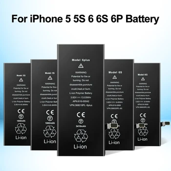  Tālruņa Akumulatoru, iPhone 6 7 8 6S Plus X XR XS Max SE 5S 5 Nomaiņa Sākotnējā Bateria Par iPhone7 Plus Augstas Kapacitātes