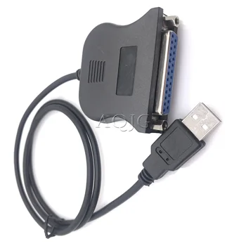  USB 2.0 Ar DB25 Vadu Drukāt Pārveidotājs Kabelis USB LPT Adapteri LPT Kabeli LPT Uz USB Vads Melns