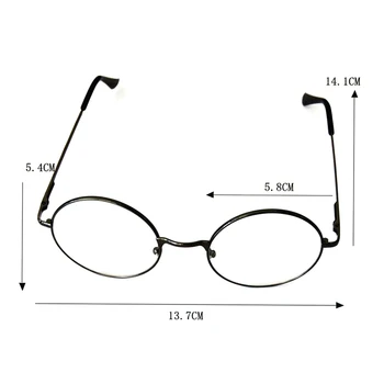  Vintage Retro Brilles Aplis Kadra Metāla Brilles Modes Sieviešu Briļļu Sākotnējā Skaidrs, Lēcas, Brilles Lielgabarīta Apaļu Aci Unisex