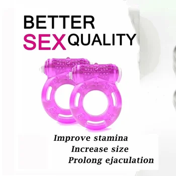  Vīriešu cockring Vibrējošu Klitora Stimulators Spēcīgs Dzimumlocekļa Uzcelt Gailis Būris Erekciju, Uzlabot Seksuālo Spēju Produktu Rotaļlieta Vīriešiem Pāris