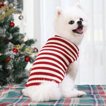  Ziemassvētku Pet Suņu Apģērbu Ziemā Silts Kucēns Suns, Kaķis Džemperis Jorki Shih Tzu Pulovers Maziem Mājdzīvniekiem, Suņiem, Apģērbu, Mājdzīvnieku preces