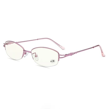  Zilead Metāla Ovālas Vecuma Tālredzība Brilles Retro Sveķu Sievietes Vīrieši Lasījumā Anti Zili Stari Briļļu Recepte, Optiskās Brilles 
+1~+4