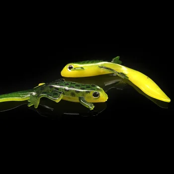  Zvejas Simulācijas Milzu Salamandra Mīksto Lure Mākslīgo Ēsmu Ķirzaka Silikona Ēsmas 7,5 cm/3g Daudz 3 Gabalu Pārdošana
