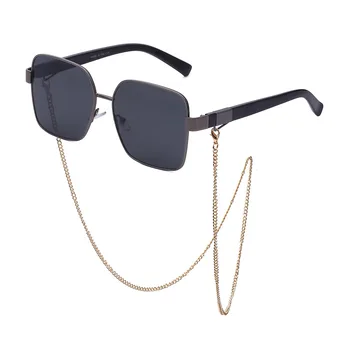  Ķēdes Sieviešu Saulesbrilles Tendence Ir 2021. Personības Siksniņa Kaklarota Lodziņā Saulesbrilles Sieviešu Modes 7930
